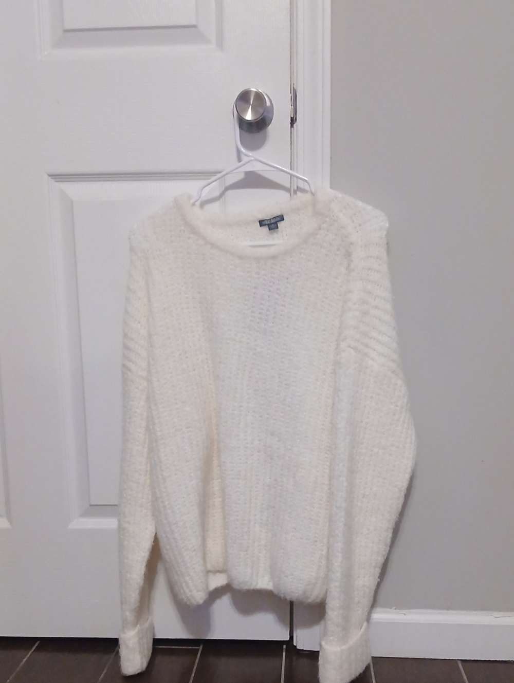 Talbots Cream Crewneck Knit Sweater